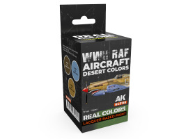A set of lacquer based acrylic paints WWII RAF Aircraft Desert Colors AK-Interactive RCS 110