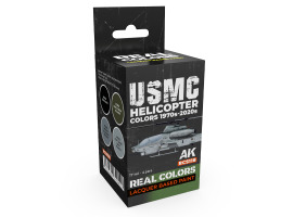 A set of Real Colors lacquer based paints USMC Helicopter Colors 1970s-today AK-Interactive RCS 118