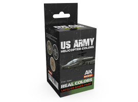 A set of Real Colors lacquer based paints US Army Helicopter Colors AK-Interactive RCS 121