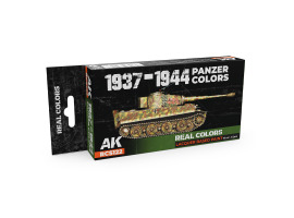 A set of Real Colors lacquer based paints 1937-1944 Panzer Colors AK-Interactive RCS 122