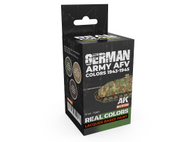 A set of Real Colors lacquer based paints German Army AFV Colors 1943-1945 AK-Interactive RCS 125