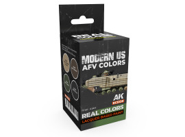 обзорное фото A set of Real Colors lacquer based paints US Army Modern AFV Colors AK-Interactive RCS 130 Paint sets