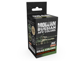 обзорное фото A set of Real Colors lacquer based paints Modern Russian AFV Colors AK-Interactive RCS 132 Paint sets