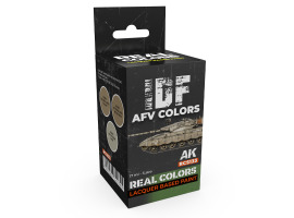 A set of Real Colors lacquer based paints IDF AFV Colors AK-Interactive RCS 133