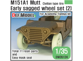 обзорное фото US M151A1 Early sagged wheel set ( 2)- Civilian tire Смоляные колёса