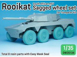 South African Rooikat AFV Sagged Wheel set (for Trumpeter 1/35)