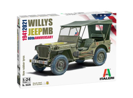 обзорное фото Збірна модель 1/24 Jeep Willys MB 80th Anniversary 1941-2021 Italeri 3635 Автомобілі 1/35