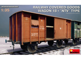 обзорное фото Залізничний критий вагон 18 т. Тип "НТВ" Залізниця 1/35