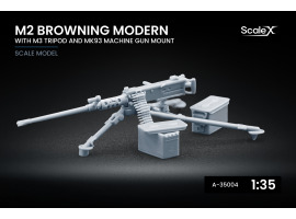 Масштабная модель 1/35 Пулемет M2 Browning Modern WW2 ScaleX A-35004