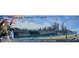 обзорное фото Збірна модель 1/350 Легкий крейсер США USS San Diego CL-53 Aotori Bunka AT35013 Флот 1/350