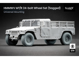 Wheel Set (with deformation) for HMMWV MT/R 24-bolt ScaleX WM 35001S