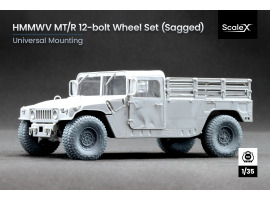 Wheel Set (with deformation) for HMMWV MT/R 12-bolt ScaleX WM 35002S