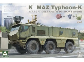 Scale model 1/35 KAMAZ-63968 "Typhoon-K" with modules RP-377VM1 and Arbalet-DM (2 in 1) Takom 2173