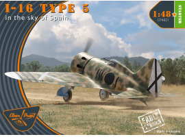 Сборная модель 1/48 Самолет I-16 type 5 (в небе Испании ранняя версия) Clear Prop 4821