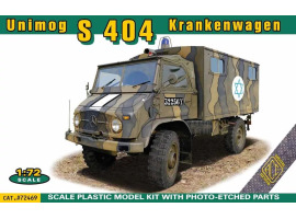 Збірна модель 1/72 Вантажівка Unimog S 404 - машина швидкої допомоги ACE 72469