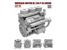 обзорное фото Scale model 1/35 Maybach-Motor HL230P 45 Engine Field Model RM-2130 Detail sets