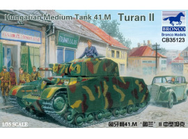 обзорное фото Збірна модель 1/35 угорський середній танк 41.M Turan II Bronco 35123 Бронетехніка 1/35