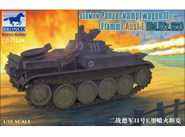 Scale model 1/35 German flamethrower tank Panzerkampfwagen II (Flamm) Ausf.E (Sd.Kfz.122) Bronco 35124