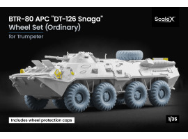 обзорное фото Набор колес DT-126 Snaga для БТР-80 от Trumpeter ScaleX WM 35039 Смоляные колёса