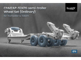 Set of wheels for the ChMZAP-5247G semi-trailer from Trumpeter ScaleX WM 72007
