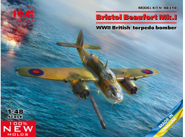 обзорное фото Scale model 1/48 British aircraft Bristol Beaufort Mk.I ICM 48310 Aircraft 1/48