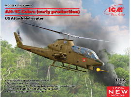 Scale model 1/32 American helicopter AH-1G Cobra (start of production) ICM 32060