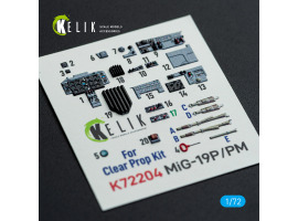 Mikoyan MiG-19 P/PM 3D декаль інтер'єр для комплекту Clear Prop 1/72 KELIK K72204