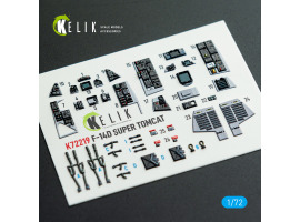 Grumman F-14 D Super Tomcat 3D декаль інтер'єр для комплекту HobbyBoss 1/72 KELIK K72219