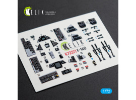 Grumman F-14 D Super Tomcat 3D декаль інтер'єр для комплекту Academy 1/72 KELIK K72221