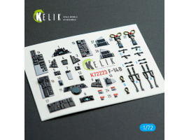 Grumman F-14 B Tomcat 3D декаль інтер'єр для комплекту Academy 1/72 KELIK K72223