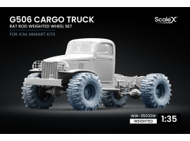 Набір коліс (з деформацією) Rat Rod для G506 Cargo Truck від ICM, Miniart ScaleX WW-35032W