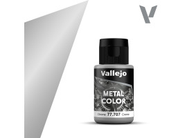 обзорное фото Акрилова фарба Хром (Chrome) Vallejo Metal Color VAL 77707 Металіки та металайзери