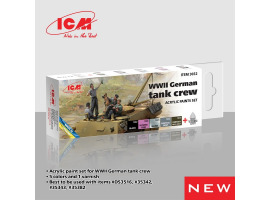 обзорное фото A set of acrylic frames for   of a crew of German tanks (other light war) ICM3032 Paint sets