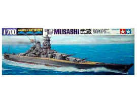 обзорное фото Збірна модель 1/700 Японський лінкор «Мусасі» Tamiya 31114 Флот 1/700