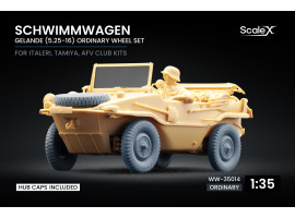 обзорное фото Набір коліс для Schwimmwagen Gelände v1 (5.25-16) від Italeri, Tamiya, AFV club ScaleX WW-35014 Колеса