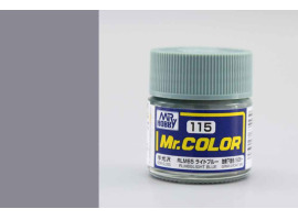 обзорное фото RLM65 Light Blue semigloss, Mr. Color solvent-based paint 10 ml. (RLM65 Блакитний напівматовий) Нітрофарби