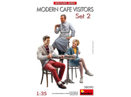 обзорное фото Scale model 1/35 Figures Visitors of a modern cafe № 2 MiniArt 38090 Figures 1/35