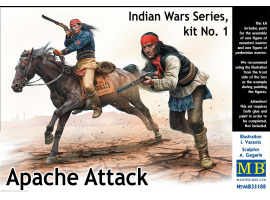 обзорное фото «Серия индейских войн, набор №1. Атака апачей» Фигуры 1/35