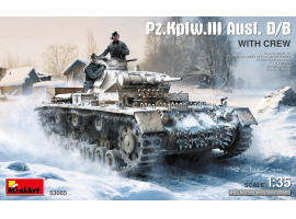 Збірна модель 1/48 Pz.Kpfw.III Ausf. B/D з екіпажем (2 фігури) MiniArt 53085