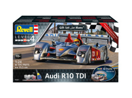 обзорное фото Гоночный автомобиль Audi R10 TDI Le Mans + 3D Puzzle Diorama Автомобили 1/24