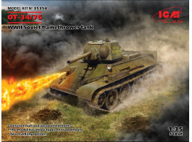 обзорное фото Советский огнеметный танк ОТ-34/76 Бронетехника 1/35