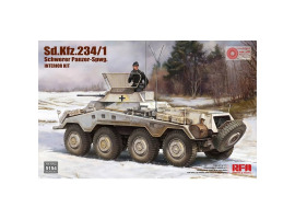 обзорное фото Сборная модель 1/35 Тяжелая бронированная разведывательная машина Sd.Kfz. 234/1 (с интерьером) РФМ Автомобили 1/35