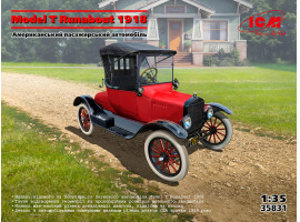 Збірна модель 1/35 Американський пасажирський автомобіль Model T Runabout 1918 ICM 35831
