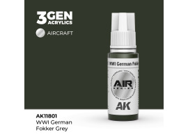 обзорное фото Акрилова фарба WWI German Fokker Grey / Німецький Фоккер Сірий WWI AIR АК-interactive AK11801 AIR Series