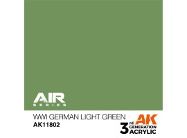 обзорное фото Акриловая краска WWI German Light Green / Светло-зеленый немецкий WWI AIR АК-интерактив AK11802 AIR Series