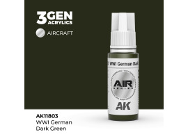 обзорное фото Акрилова фарба WWI German Dark Green / Німецький темно-зелений WWI AIR АК-interactive AK11803 AIR Series