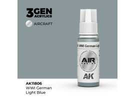 обзорное фото Акрилова фарба WWI German Light Blue / Німецький світло-синій WWI AIR АК-interactive AK11806 AIR Series