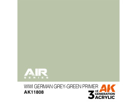 обзорное фото WWI GAcrylic paint WWI German Grey-Green Primer AK-interactive AK11808 AIR Series