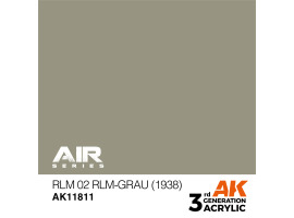 обзорное фото Acrylic paint RLM 02 RLM-Grau (1938) AIR AK-interactive AK11811 AIR Series