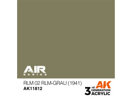 обзорное фото Acrylic paint RLM 02 RLM-Grau (1941) AIR AK-interactive AK11812 AIR Series